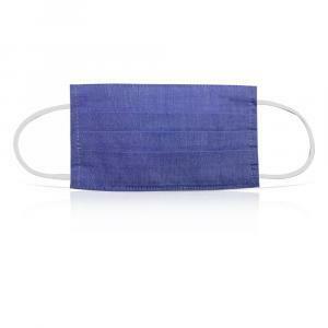 Mascherina boccadamo denim con laccetti di lycra