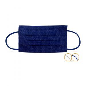 Mascherina boccadamo blu a fantasia