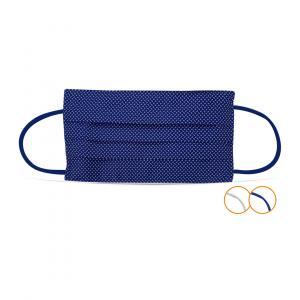 Mascherina boccadamo microfantasia blu